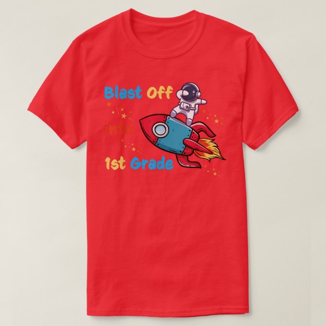 Camiseta El primer astronauta de primer grado que balancea  (Diseño del anverso)