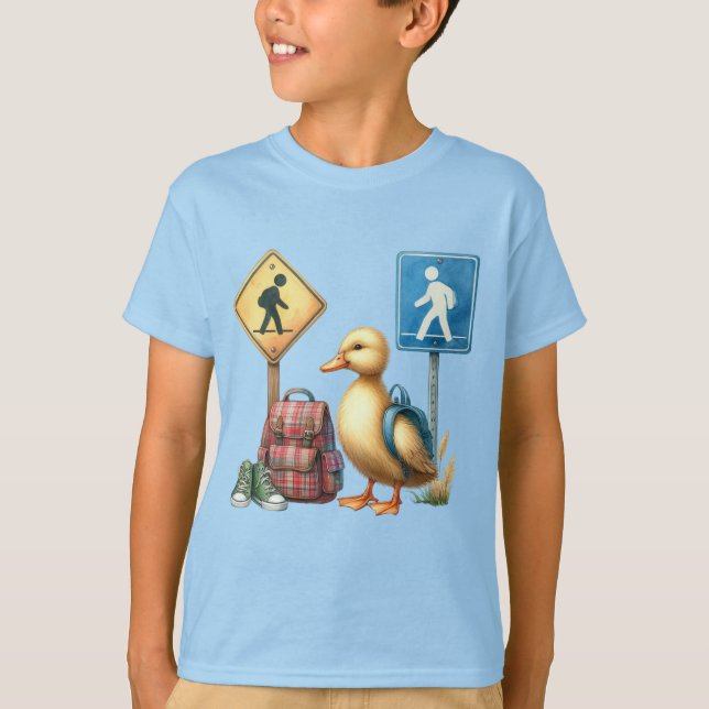 Camiseta El primer día de Duckling de vuelta al colegio Adv (Anverso)