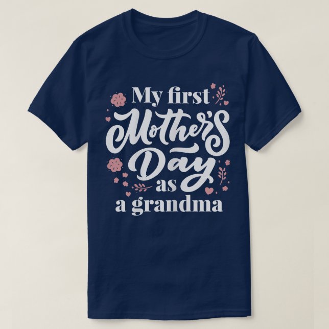 Camiseta El primer día de mi madre como abuela (Diseño del anverso)