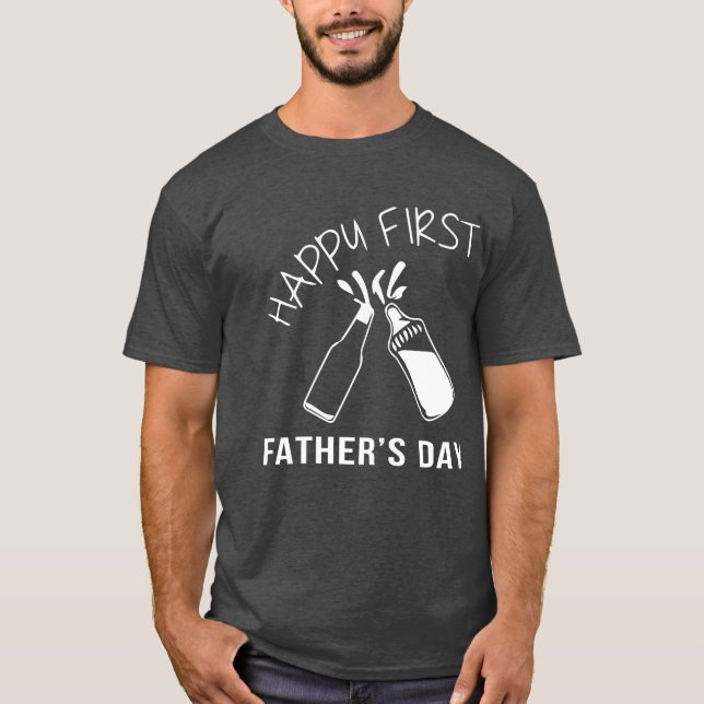 Camiseta El primer día de padre feliz (Anverso)