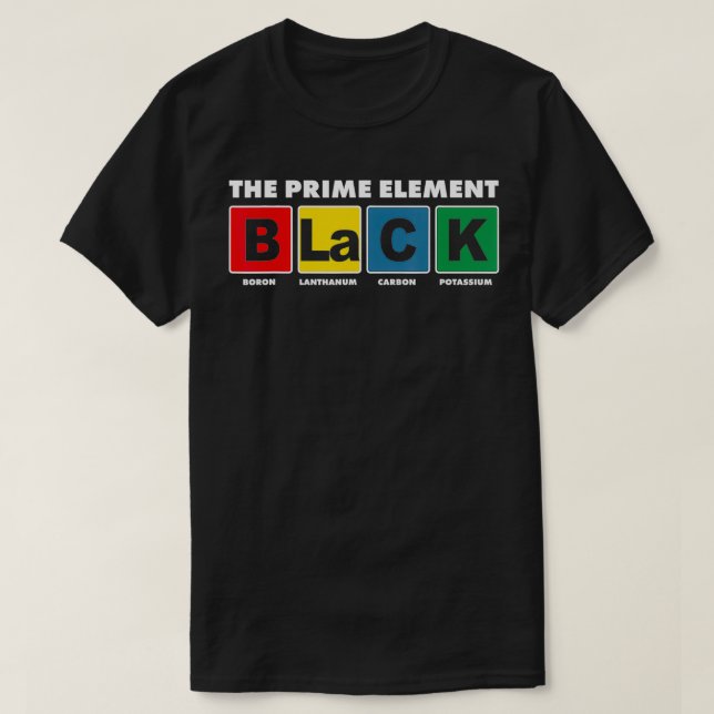 Camiseta El primer elemento Mes de la historia negra de los (Diseño del anverso)
