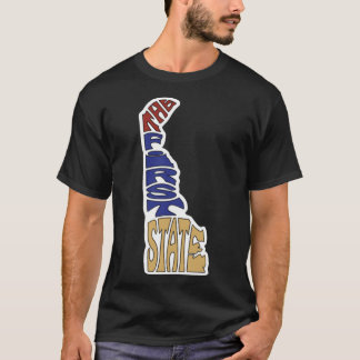 Camiseta El primer estado Delaware sobredimensionado