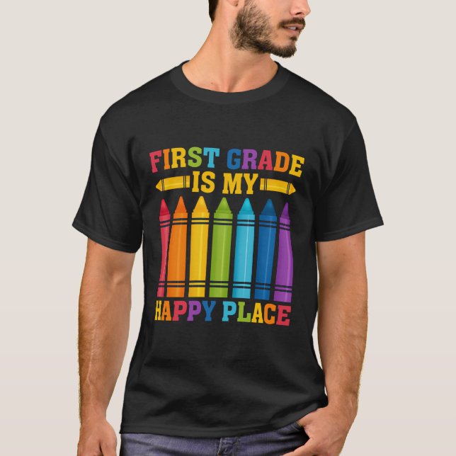 Camiseta El Primer Grado Es Mi Lugar Aprender Kindergarten  (Anverso)
