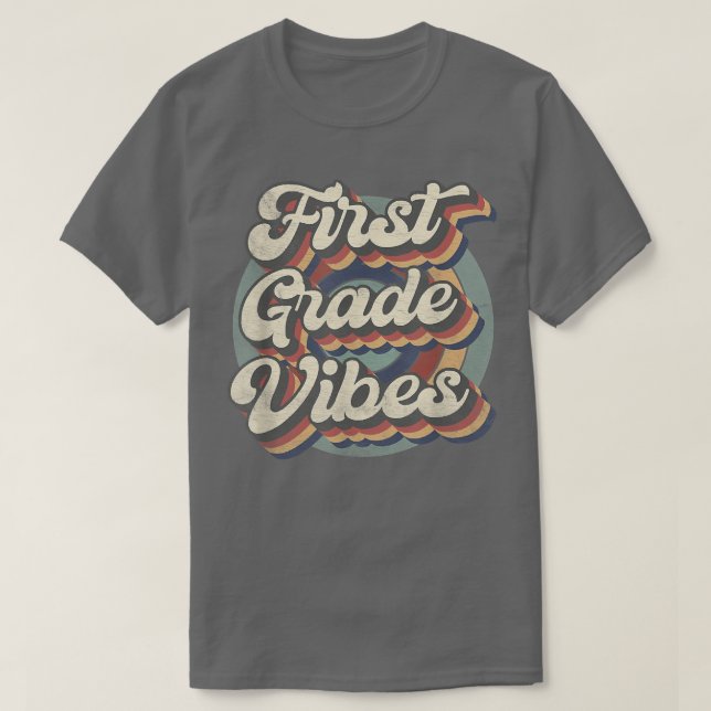Camiseta El Primer Grado Retro Vibes De Vuelta Al Profesor  (Diseño del anverso)