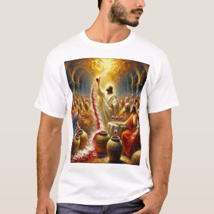 Camiseta El primer milagro - Jesús convierte el agua en vin
