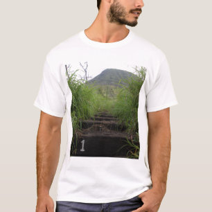 Camiseta El primer paso invita a caminantes encima del