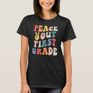 Camiseta El Primer Profesor De Primer Grado De Retro Peace 