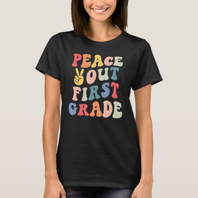 Camiseta El Primer Profesor De Primer Grado De Retro Peace  (Anverso)