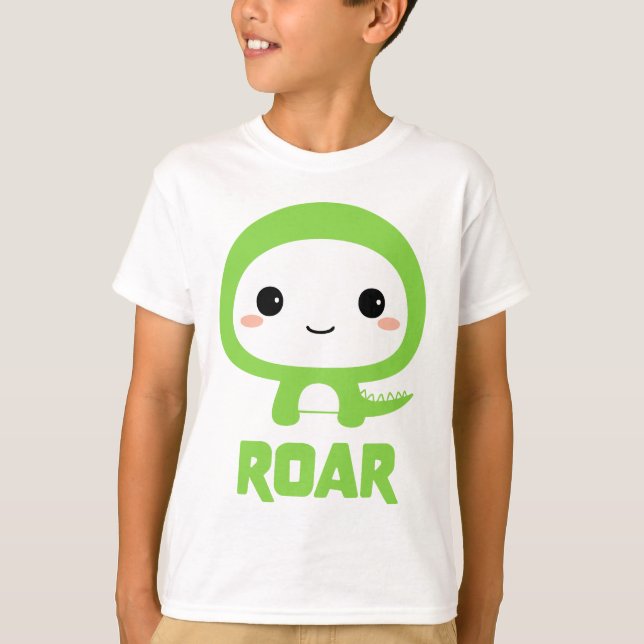 Camiseta ¡El primer rugido! Dinosaurio (Anverso)