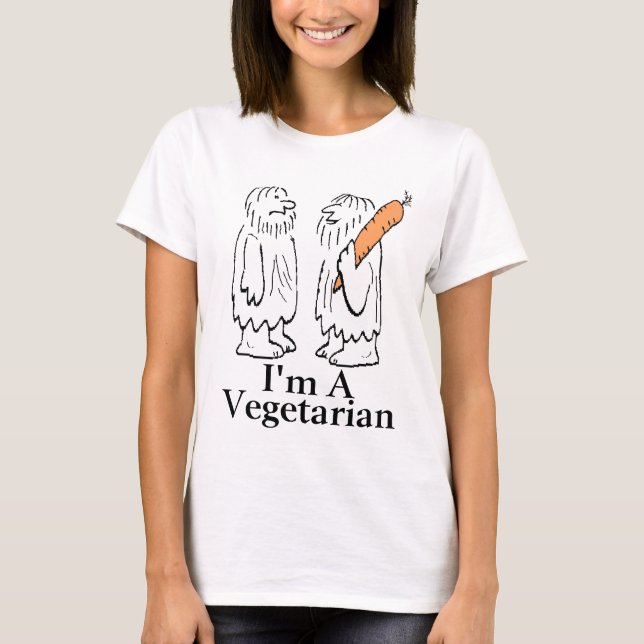 Camiseta El primer vegetariano (Anverso)