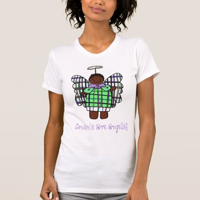 Camiseta ¡El primo es ángeles! (Afroamericano (Anverso)