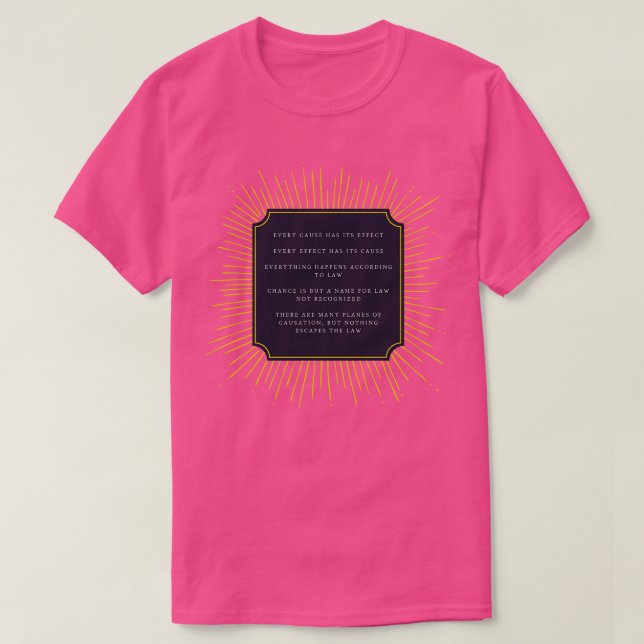 Camiseta El principio de causa y efecto (Diseño del anverso)