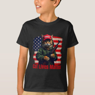Camiseta El problema de las vidas de los gatos es gracioso,