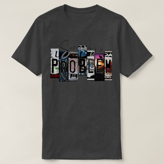 Camiseta El problema del retro Somebodys en la vaca musical (Diseño del anverso)