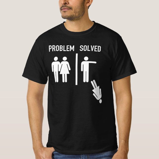Camiseta El Problema Resolvió El Matrimonio Contra El Divor (Anverso)