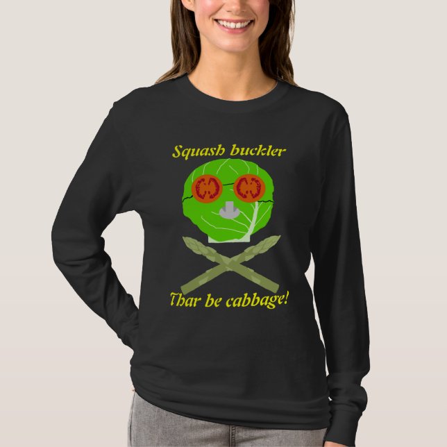 Camiseta ¡el producepirate, escudo de la calabaza, Thar sea (Anverso)