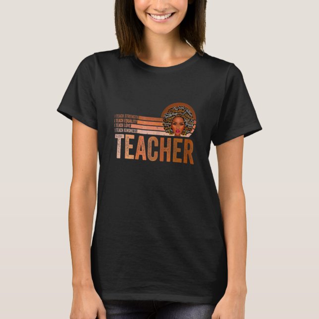Camiseta El profesor Afro Melanin Afro Melanin Africano de  (Anverso)