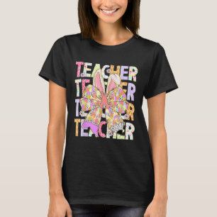 Camiseta El profesor Bunny Coquette Bow Pencil Bunny Easter