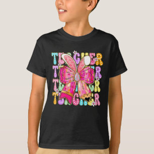 Camiseta El profesor Bunny Coquette Bow Pencil Bunny Easter