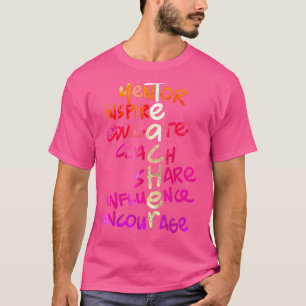 Camiseta El profesor Cita a mentor Inspire educador compart