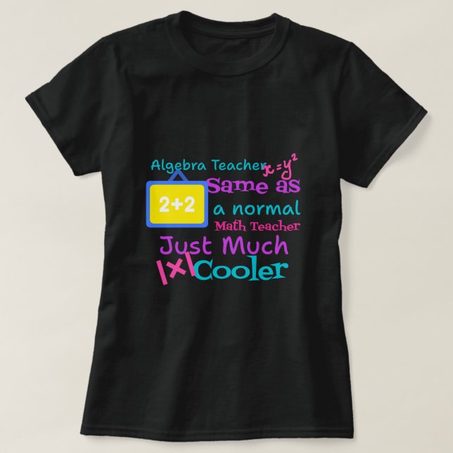 Camiseta El profesor de álgebra es el mismo que un profesor (Diseño del anverso)