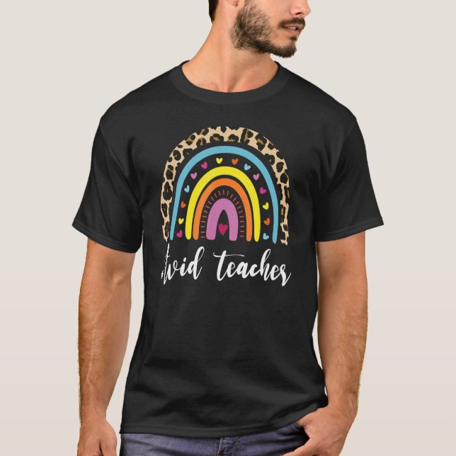 Camiseta El profesor de AVID Boho Rainbow vuelve a la escue (Anverso)
