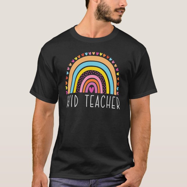 Camiseta El profesor de AVID Boho Rainbow vuelve al aprecio (Anverso)