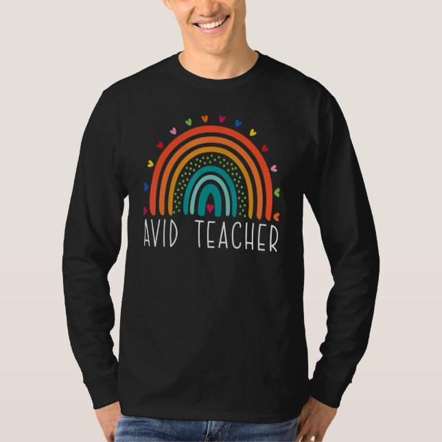 Camiseta El profesor de AVID Boho Rainbow vuelve al aprecio (Anverso)