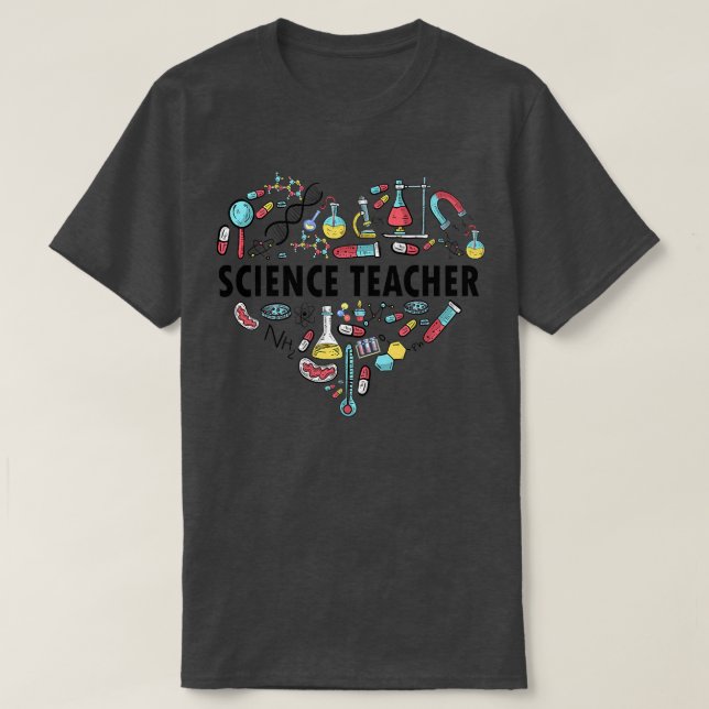 Camiseta El profesor de ciencia se enorgullece de la cienci (Diseño del anverso)
