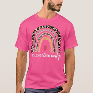 Camiseta El profesor de ciencias Life Leopard Rainbow de vu
