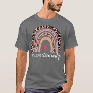 Camiseta El profesor de ciencias Life Leopard Rainbow de vu