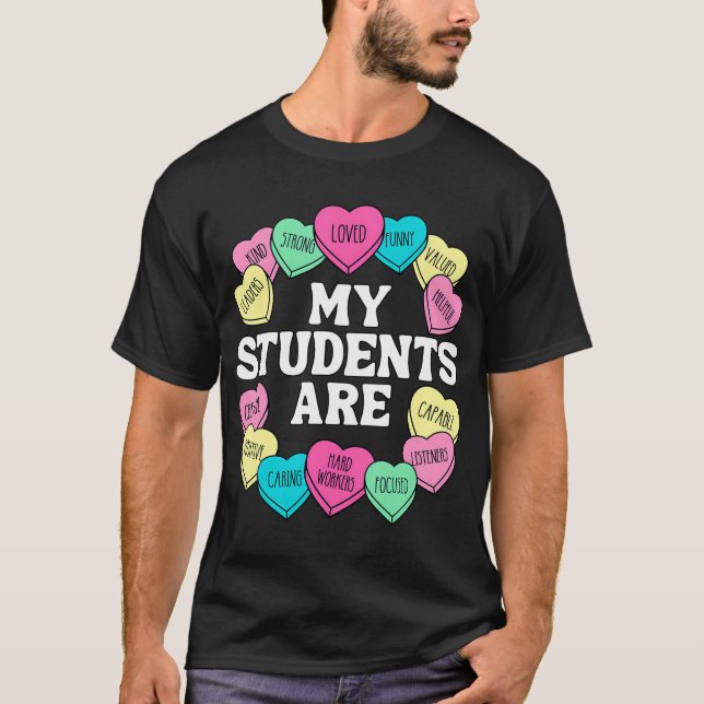Camiseta El Profesor De Corazón De Candy Retro Valentine Po (Anverso)