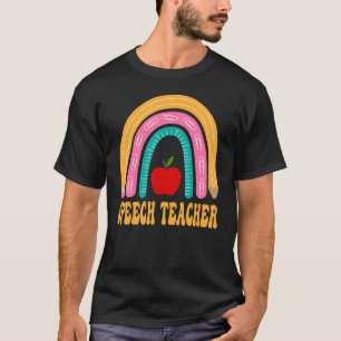 Camiseta El profesor de discurso Rainbow Pencil vuelve a la