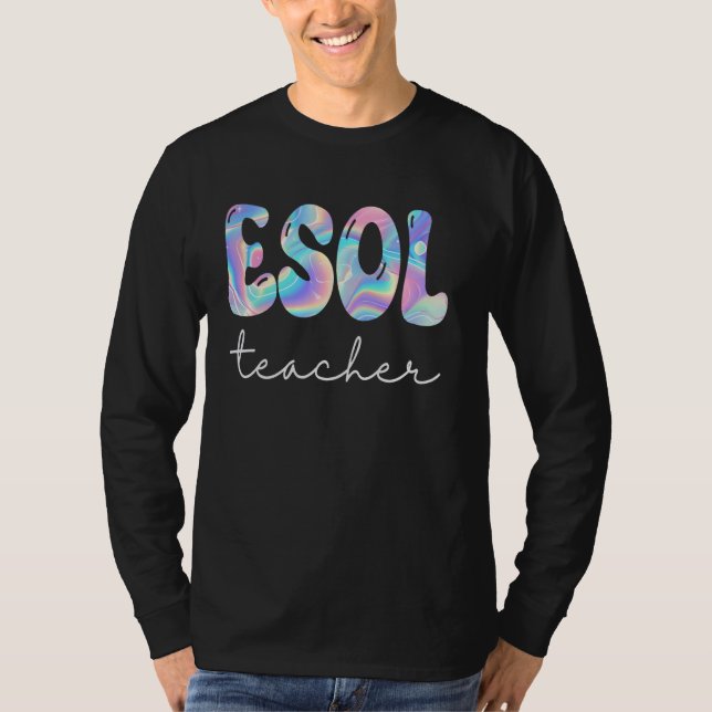 Camiseta El profesor de ESOL Groovy vuelve a la escuela de  (Anverso)