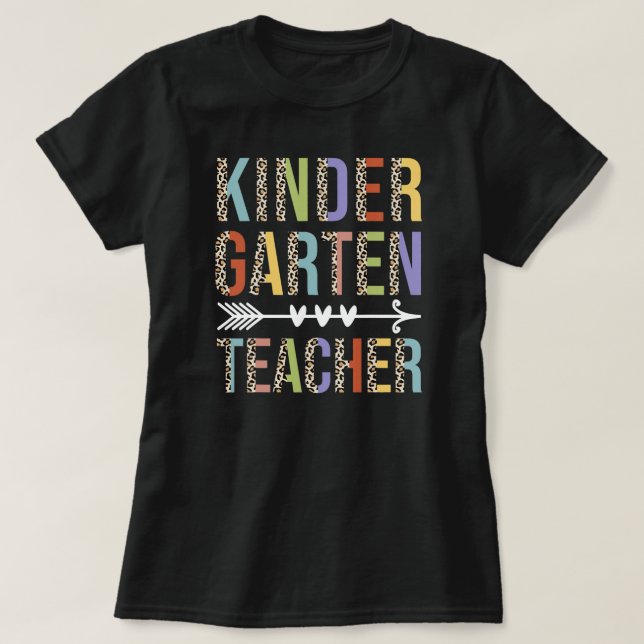 Camiseta El profesor de guardería Leopard el último día de  (Diseño del anverso)