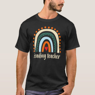 Camiseta El profesor de lectura Boho Rainbow graduation gra