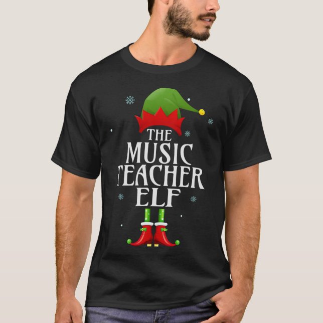 Camiseta El profesor de música Elf Xmas Matanza Grupo de la (Anverso)
