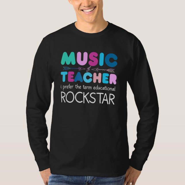 Camiseta El profesor de música Ich Bevorge Den Term Educati (Anverso)