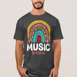 Camiseta El profesor de música leopardo arco iris vuelve a 