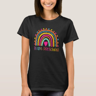 Camiseta El profesor de preescolar Rainbow vuelve a la escu