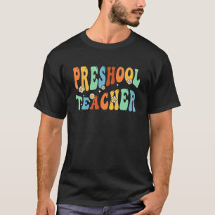 Camiseta El profesor de preescolar Retro Groovy feliz prime