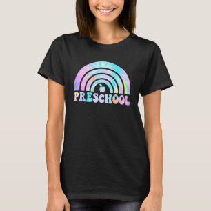 Camiseta El profesor de preescolar Tie Dye Cuidó el arcoiri