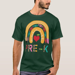 Camiseta El profesor de PREK Pancil Rainbow vuelve a la esc