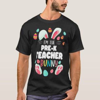Camiseta El profesor de prekindergarten Bunny Hoppy Easter