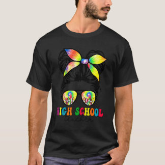 Camiseta El Profesor De Secundaria Messy Bun Groovy Primer 