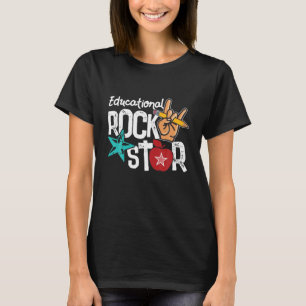 Camiseta El profesor educacional Rockstar vuelve a la escue