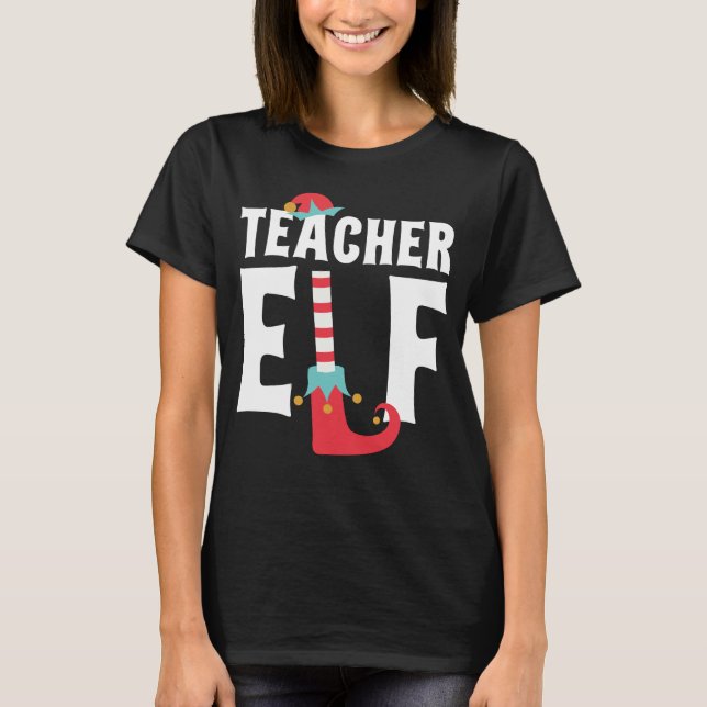 Camiseta El profesor Elf Cute Navidades graciosos disfraz (Anverso)