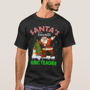 Camiseta El profesor favorito de música navideña de Santa