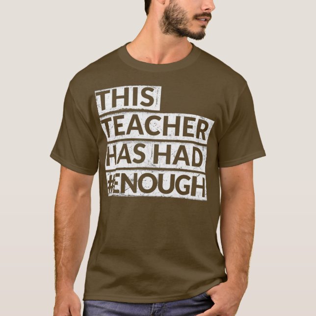 Camiseta El profesor ha tenido suficiente Naranja contra la (Anverso)