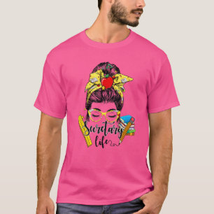 Camiseta El Profesor Messy Bun Feliz Primer Día De Secreto 